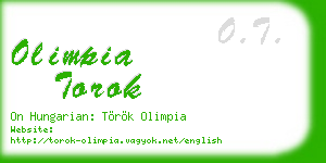 olimpia torok business card