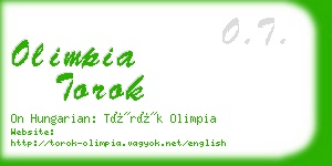 olimpia torok business card